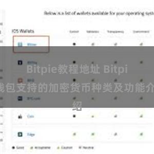 Bitpie教程地址 Bitpie钱包支持的加密货币种类及功能介绍