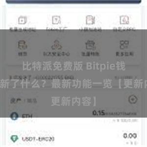 比特派免费版 Bitpie钱包更新了什么？最新功能一览【更新内容】