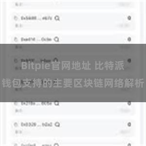 Bitpie官网地址 比特派钱包支持的主要区块链网络解析