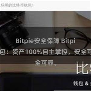 Bitpie安全保障 Bitpie钱包：资产100%自主掌控，安全可靠。