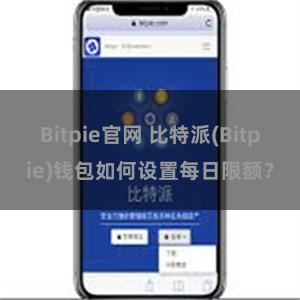 Bitpie官网 比特派(Bitpie)钱包如何设置每日限额？