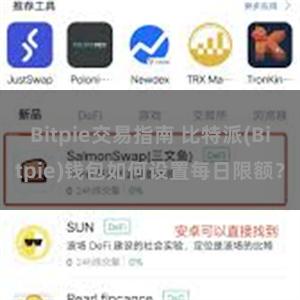 Bitpie交易指南 比特派(Bitpie)钱包如何设置每日限额？