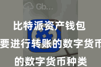 比特派资产钱包  聘请要进行转账的数字货币种类