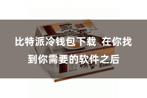 比特派冷钱包下载  在你找到你需要的软件之后