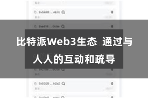 比特派Web3生态  通过与人人的互动和疏导